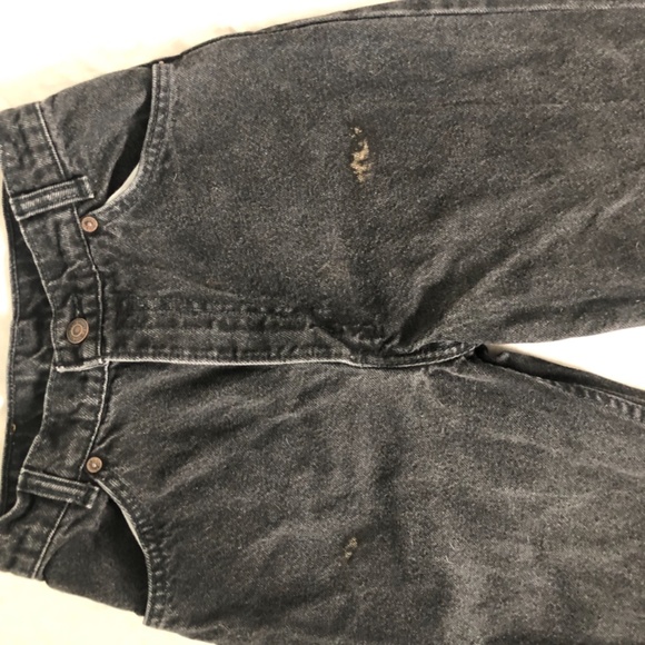 Vintage Black Levis jeans 634 Orangetag y2k handpainted skeleton bleach design - Picture 2 of 6